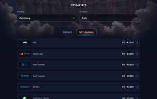 Cazeus Auszahlungsmethoden