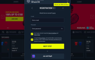 Σύνδεση και Εγγραφή Rabona