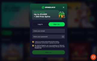 Spinoloco Σύνδεση και Εγγραφή