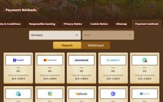 MyEmpire casino deposit methods