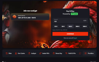 RoosterBet casino homepage