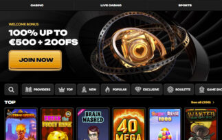 Spinsy casino homepage
