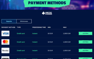 Arctic Casino Deposit Methods