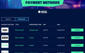 Arctic Casino Withdrawal Methods