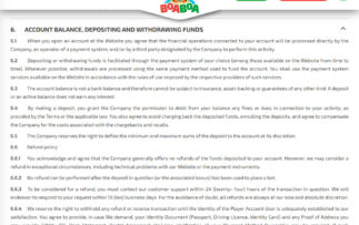 BoaBoa Withdrawal Policies
