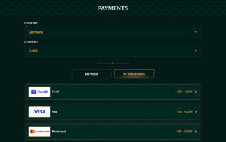 Casinia Withdrawal Methods