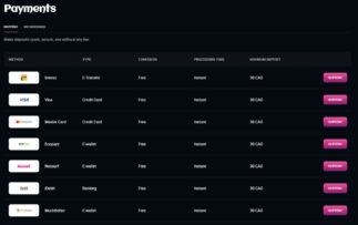 SpinsUp Casino Deposit Methods