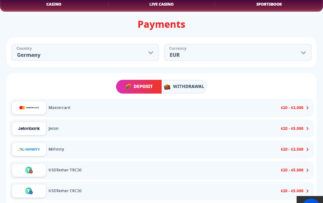 Casino Infinity Deposit Methods