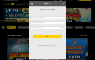 HeySpin Login and Registration