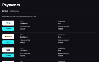 Nova Dreams Deposit Methods