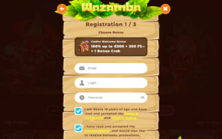 Wazamba Login and Registration