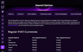 WeezyBet Deposit Methods