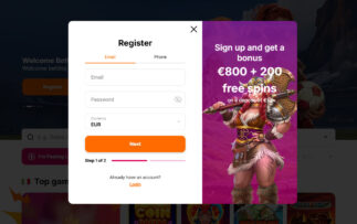 Hit'n'Spin Login and Registration