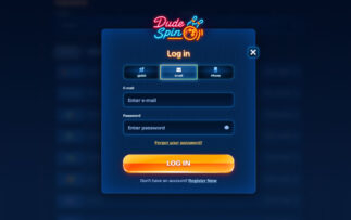 DudeSpin Login and Registration